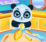 Cute Panda Caring And Dressup