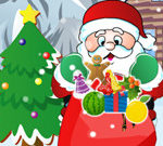 Santa Collecting Christmas Gift