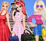 Disney Princesses Eiffel Tower Visiting