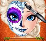 Elsa Halloween Face Makeup